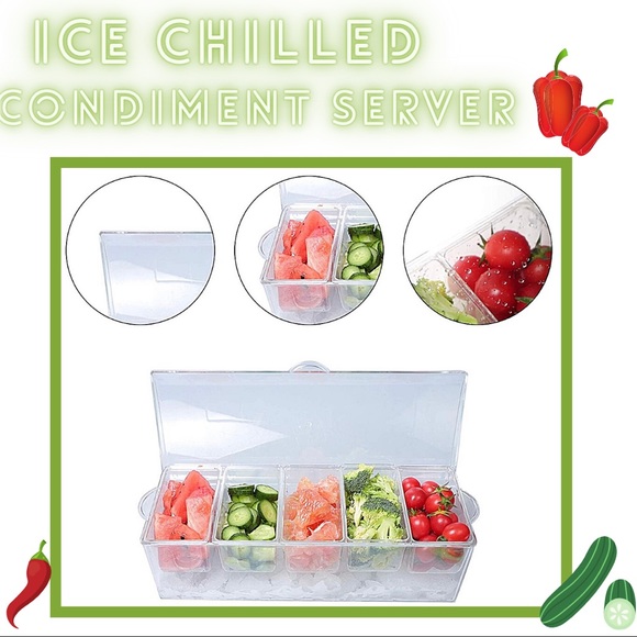 Ice Chilled Condiment Server, Inc. Spoons & Tongs - Picture 2 of 6